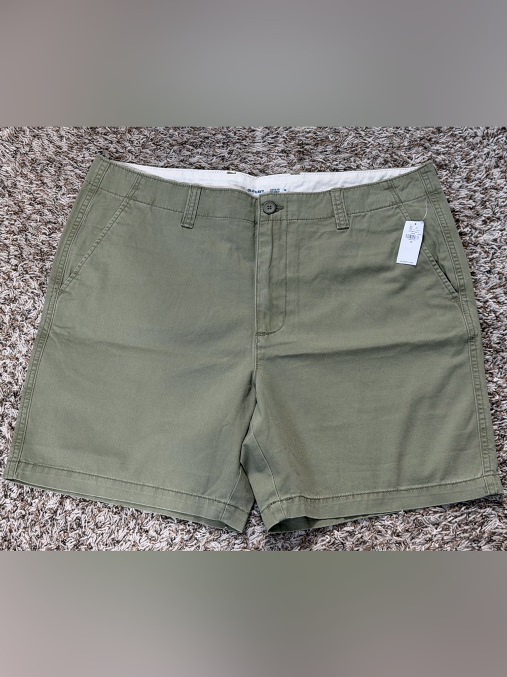 GAP Men's Olive Green Flat Front Shorts